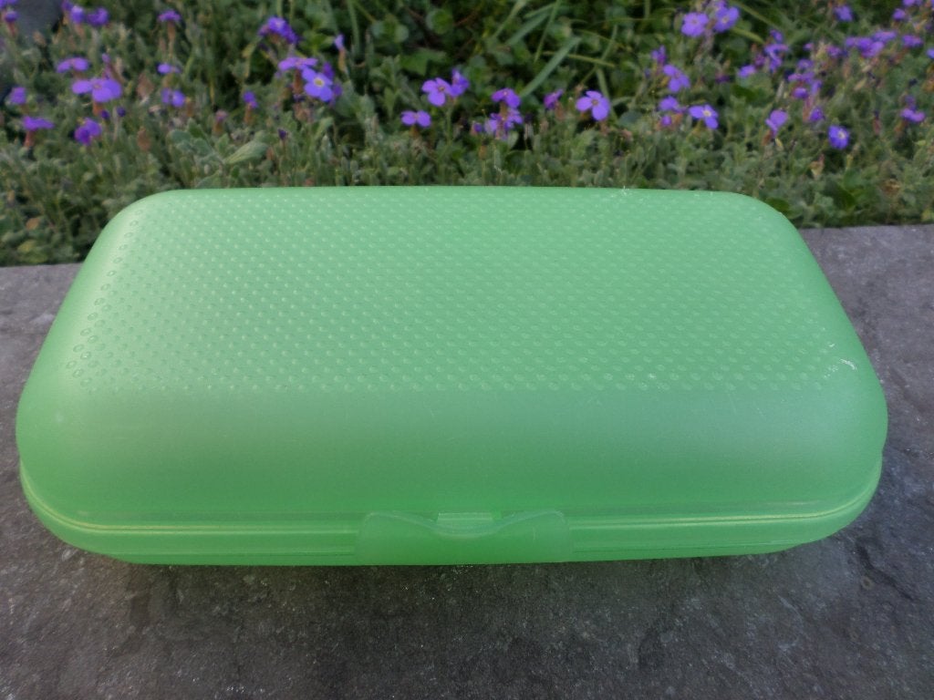 Boite Tupperware jumelle vert pomme menthe pastel bon état, Enlèvement ou Envoi, Boîte de conservation, 775 ml, Avec couvercle