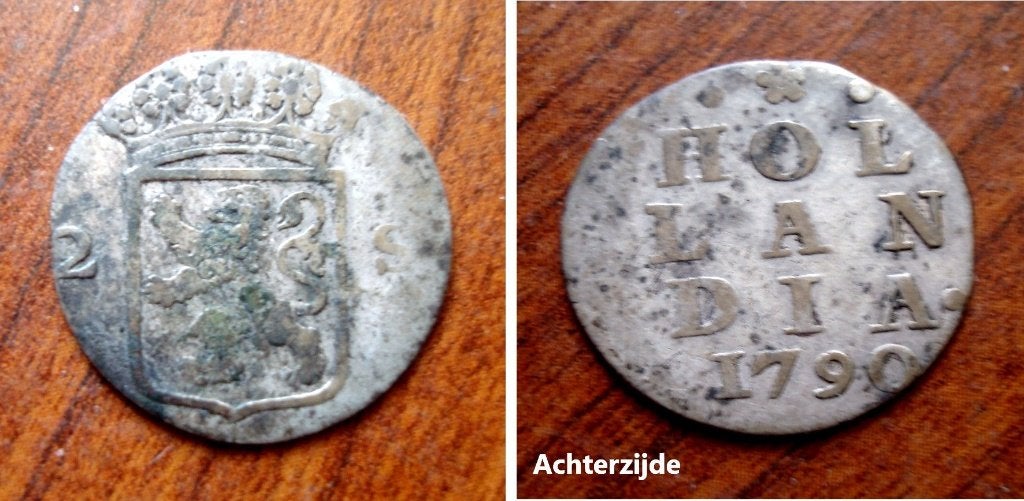 2 Stuivers Hollandia 1790, Verzenden, Vóór koninkrijk, Overige waardes, Losse munt