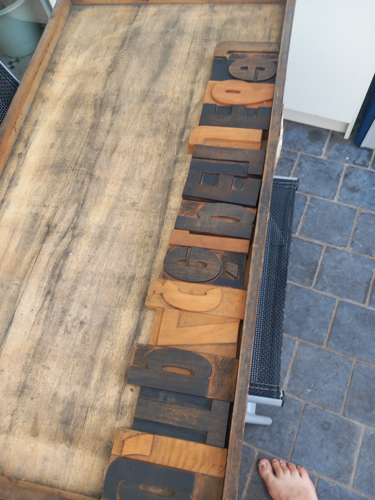 Houten drukletters, Antiek en Kunst, Ophalen of Verzenden