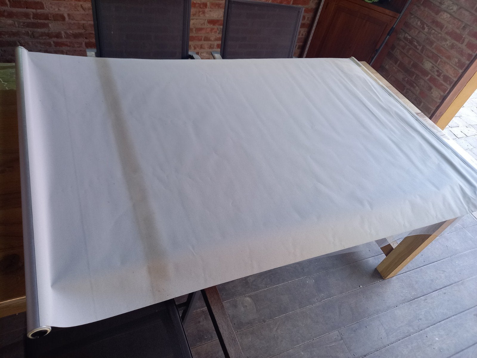 Rolgordijn badkamer beige, Huis en Inrichting, Ophalen, Gebruikt, Rolgordijn, Verduisterend