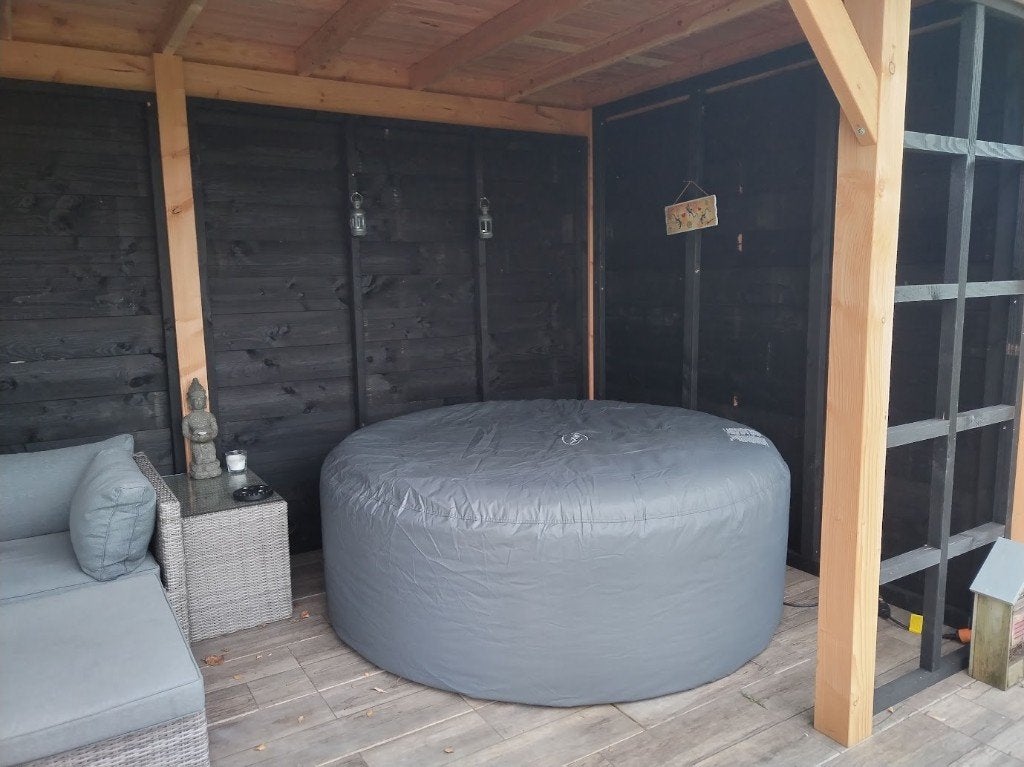 Bestway Lay-Z-Spa Xtras EnergySense Thermo, Tuin en Terras, Ophalen, Gebruikt, Afdekzeil, Vast