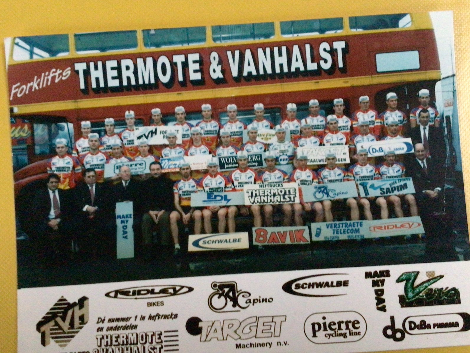Wielerkaart team thermote & vanhalst  tom boonen, Ophalen of Verzenden