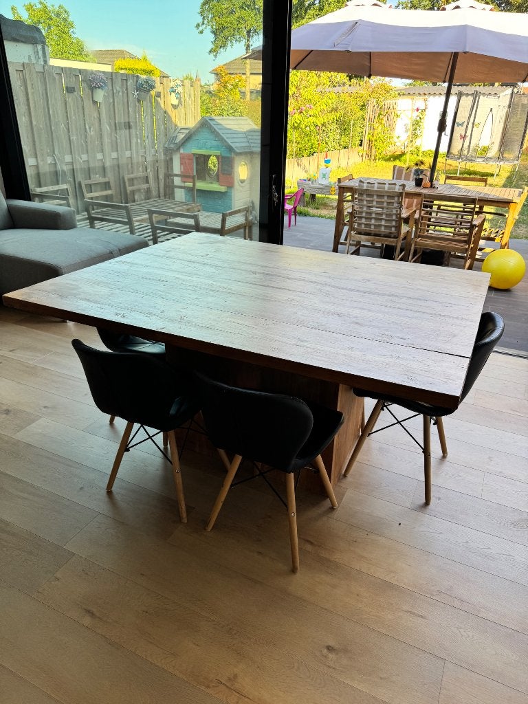 Tafel met stoelen, Huis en Inrichting, Tafels | Eettafels, Ophalen, Gebruikt, Eikenhout