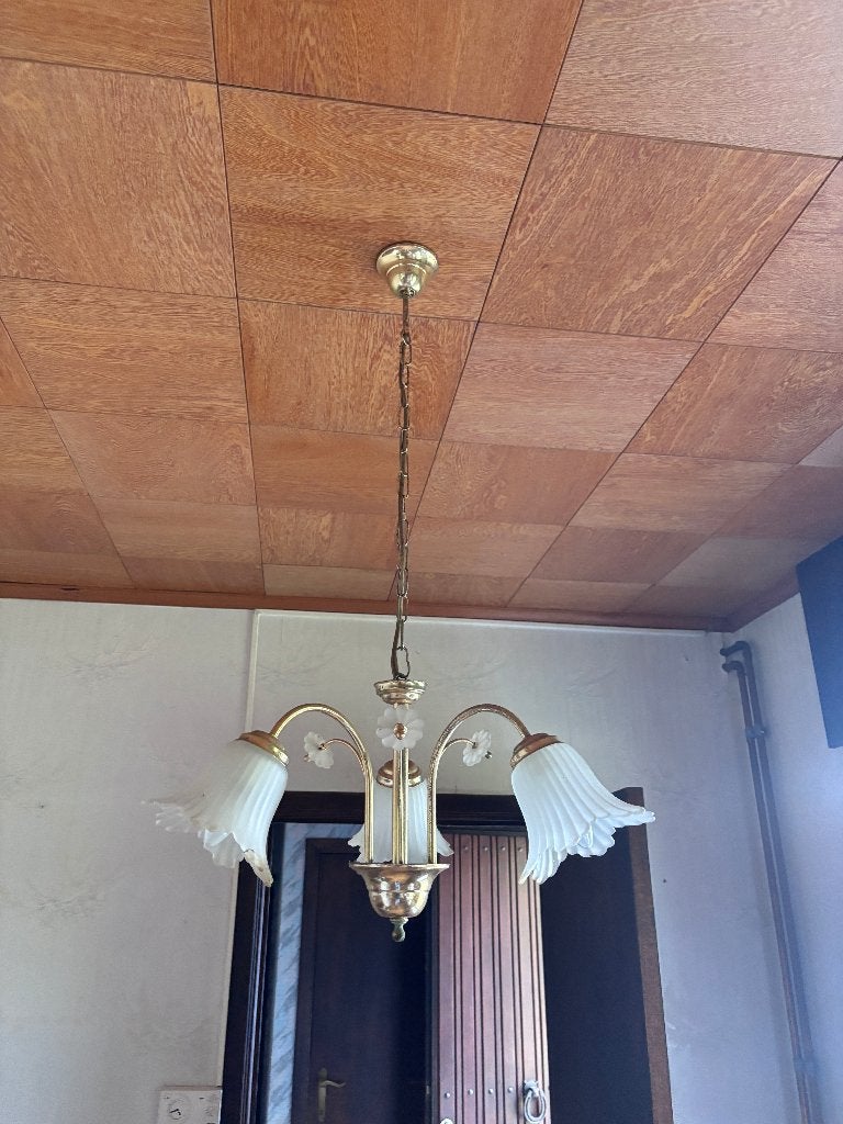 Vintage messing hanglampen / kroonluchters, Huis en Inrichting, Lampen | Kroonluchters, Ophalen