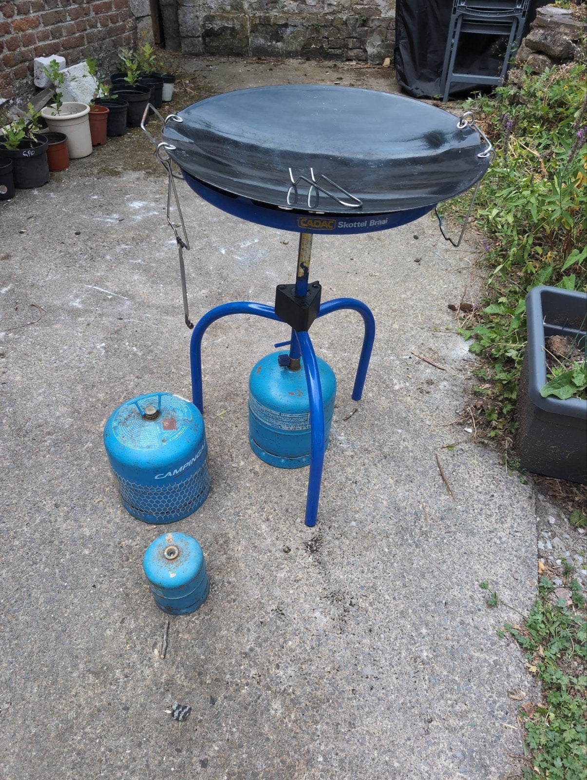 Wok campingfornuis, Ophalen