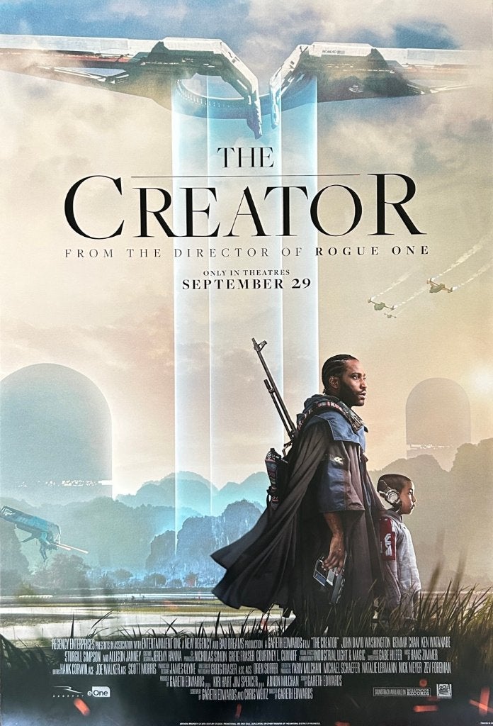 Originele filmposter The Creator (2023), Verzamelen, Ophalen of Verzenden, Zo goed als nieuw, Film en Tv
