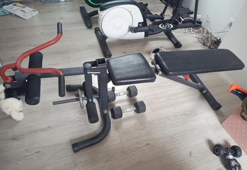 Halterbank / fitnessbank, Sport en Fitness, Ophalen, Gebruikt, Borst, Fitnessbank