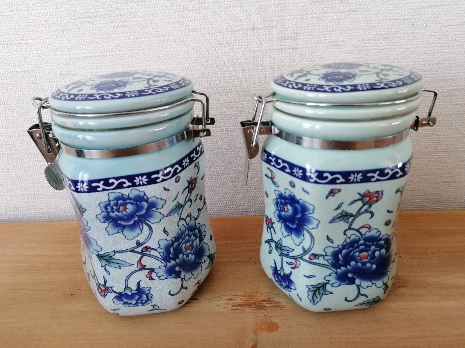 2 Chinese voorraad potten. Perfecte staat. 1=€4. 2=€6, Antiek en Kunst, Ophalen
