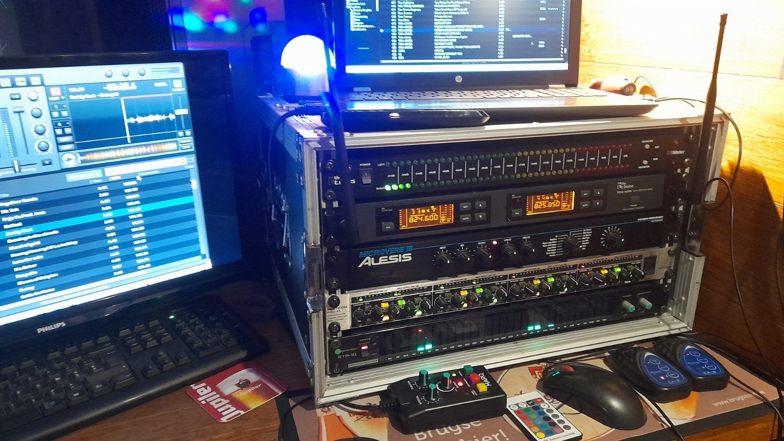Proff installatie met lights & hazer  software, karaoke, Audio, Tv en Foto, Professionele apparaten, Ophalen