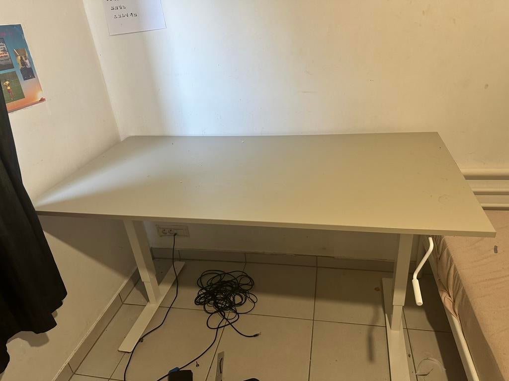 Trotten bureau – verstelbaar Ikea 160x80, Huis en Inrichting, Bureaus, Ophalen, Zo goed als nieuw, IKEA