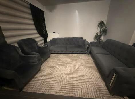 Grijze salon banken, Ophalen, Zo goed als nieuw
