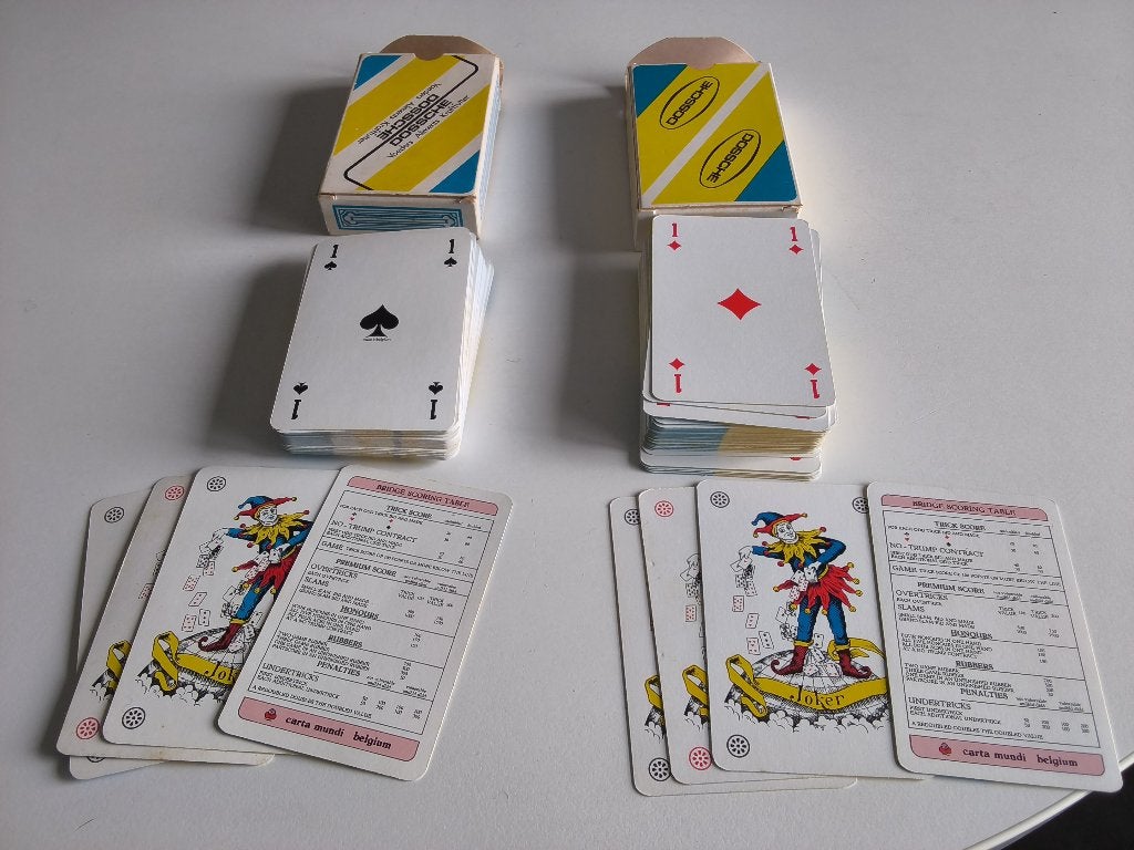 Lot 2 oude DOSSCHE food speelkaartspelen/Nieuw, Verzamelen, Speelkaarten, Jokers en Kwartetten, Ophalen of Verzenden, Nieuw, Speelkaart(en)