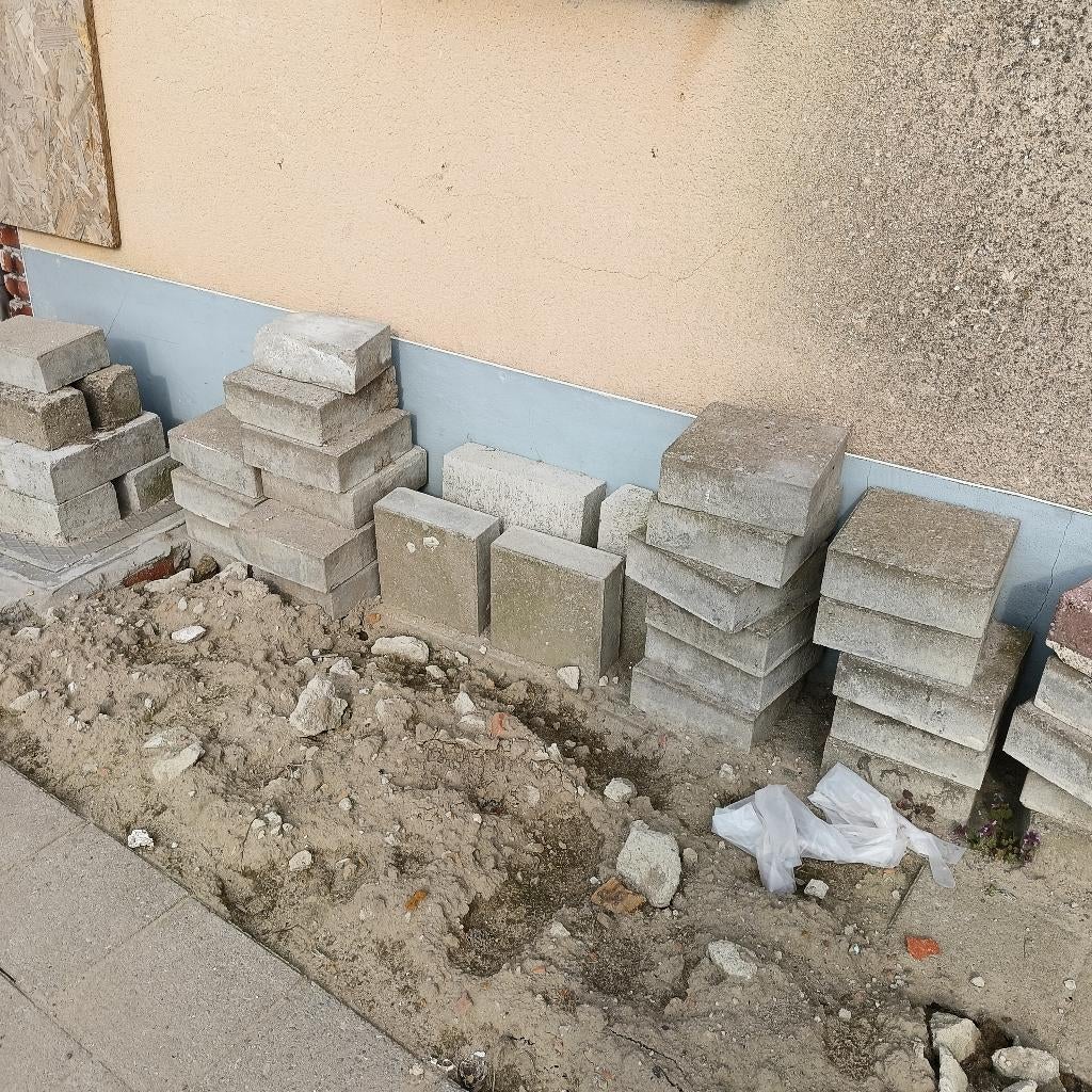 Betonklinkers 22x22x8, Béton, Enlèvement, Utilisé, Briques