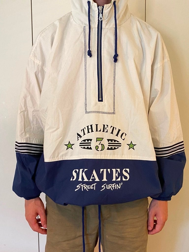 Vintage Rodeo 'Street Skates' Anorak | Jaren 90 Windbreaker, Vêtements | Hommes, Vestes | Hiver, Enlèvement ou Envoi, Rodeo, Taille 52/54 (L)