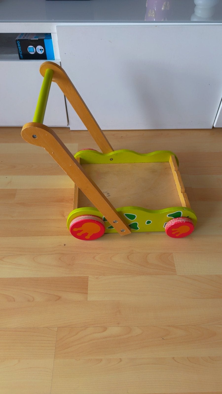 Chariot de marche en bois pour bébé, Enlèvement, Comme neuf