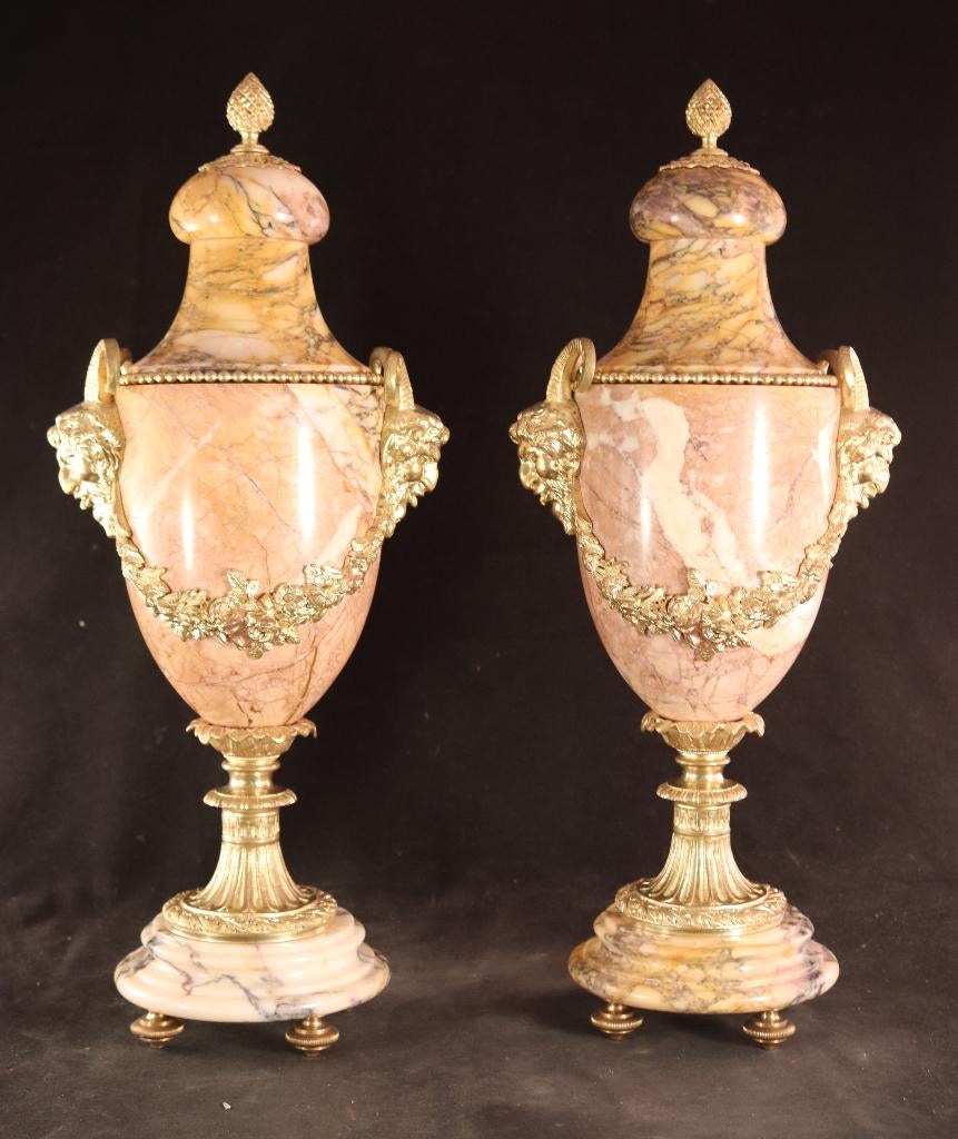 Paire de cassolettes françaises du XIXe siècle, Antiquités & Art, Enlèvement ou Envoi