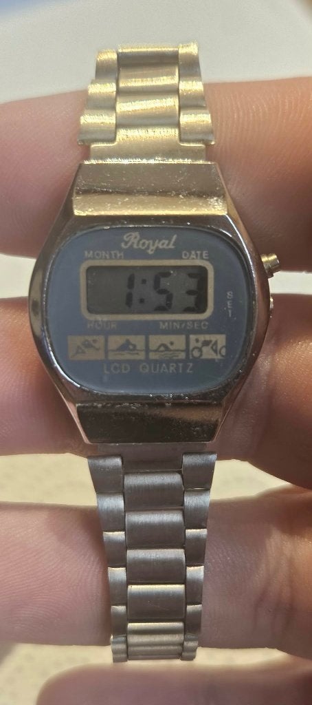 Montre Royal Vintage LCD Quartz Digital Homme A. 80 (MW123), Antiek en Kunst, Ophalen of Verzenden