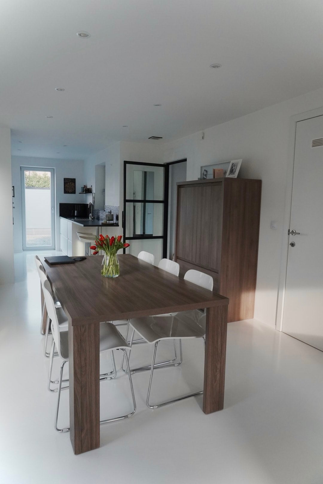 Wooden table with 6 chairs, Maison & Meubles, Enlèvement