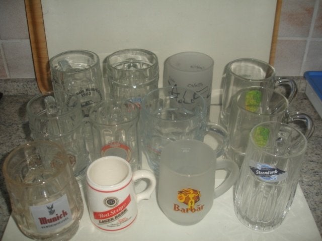 Bierpotten van 0,20l. tot 0,50l. voor € 0,50 en € 1,00, Collections, Enlèvement ou Envoi, Comme neuf, Chope(s), Autres marques