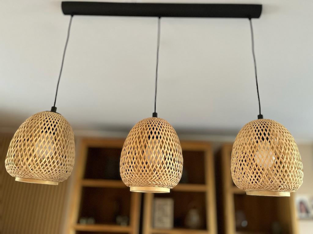 Lustre suspensions en rafia, Enlèvement, Comme neuf, Autres matériaux