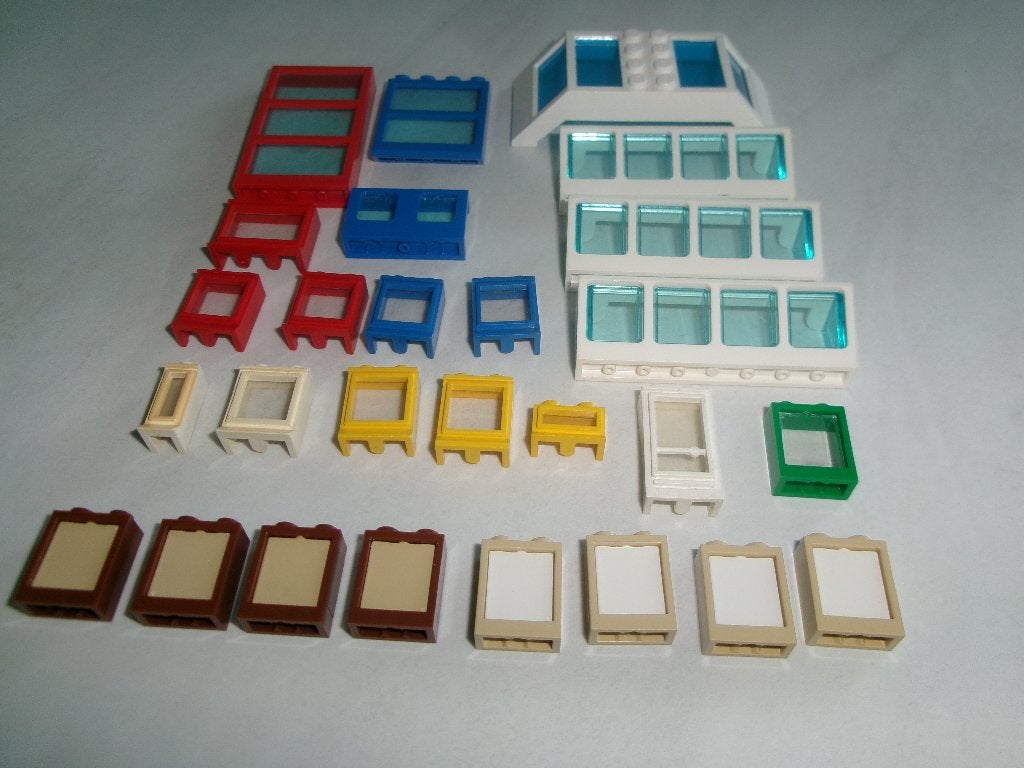 Fenêtres Lego avec verre, Enlèvement ou Envoi, Utilisé, Briques en vrac, Lego