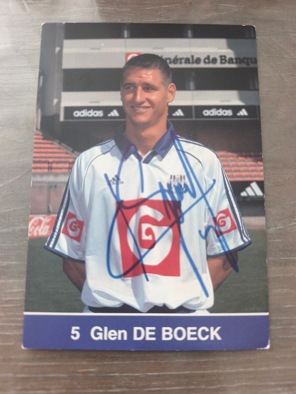 carte dédicacée RSC Anderlecht Glen De Boeck, Collections, Enlèvement ou Envoi