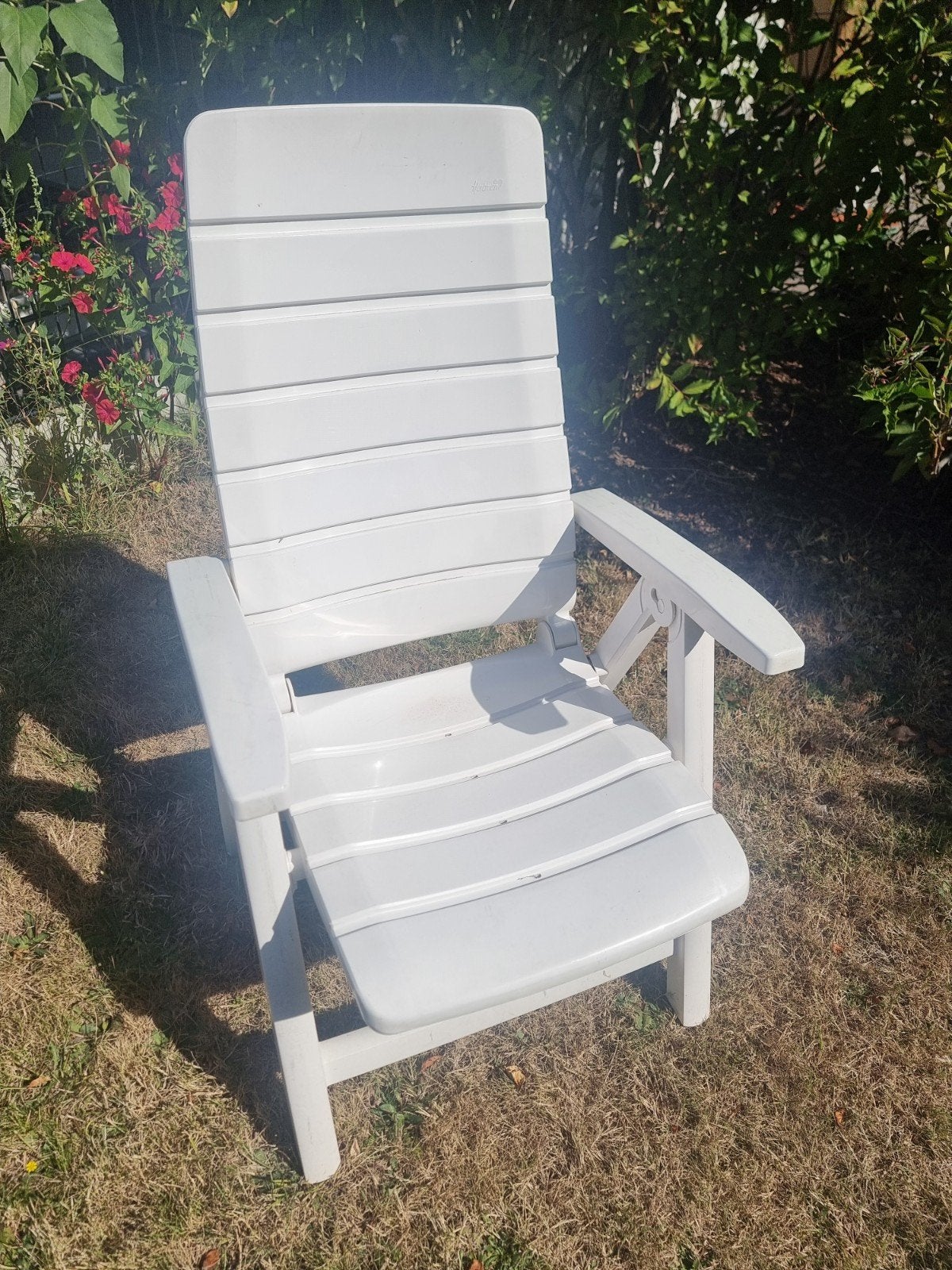5 Hartman tuinstoelen+kussens, Ophalen, Gebruikt, Kunststof, Inklapbaar
