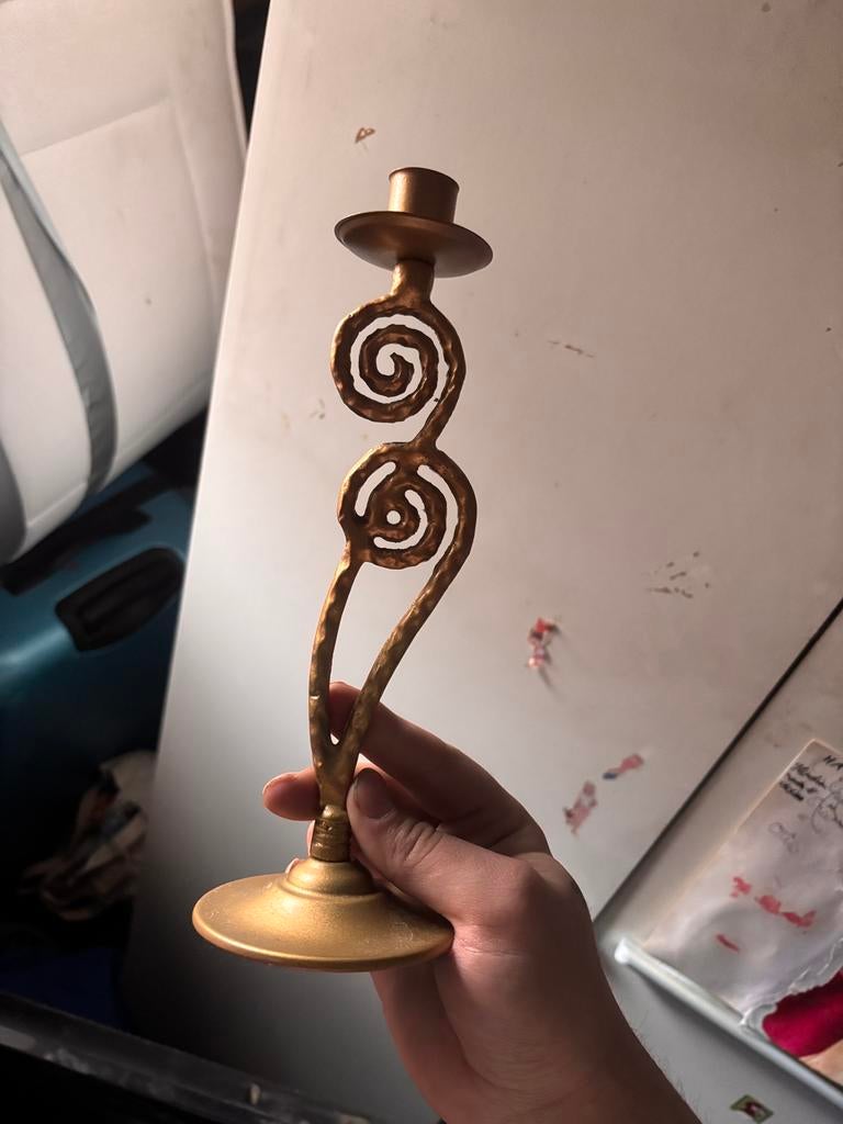 Koperen kandelaar, Antiek en Kunst, Ophalen of Verzenden