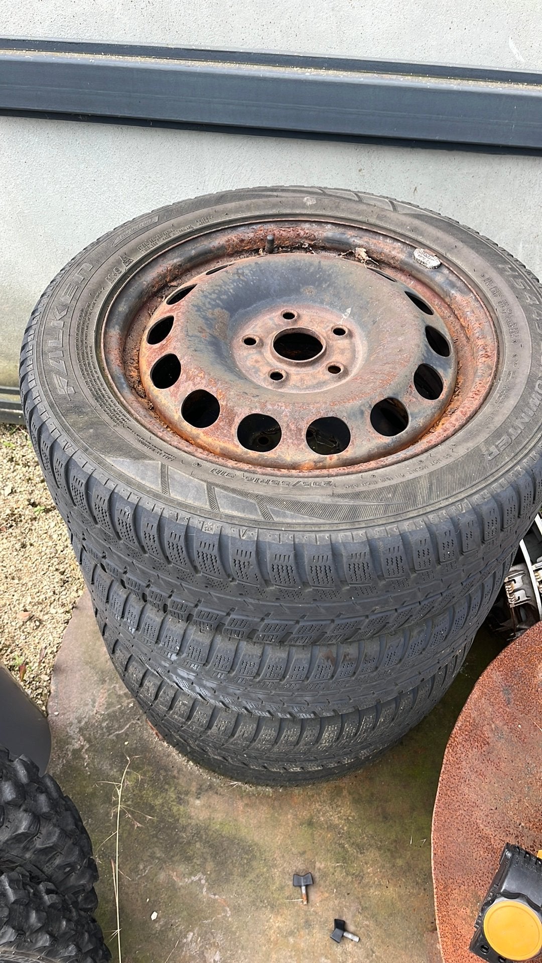 VW caddy stalen velgen r16, Ophalen, Gebruikt