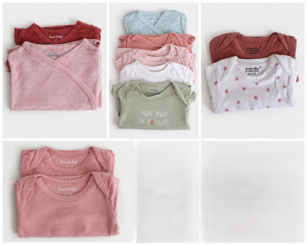 Lot de 11 bodies bébé fille manches longues 3 mois, TAO, Dreambee, Zeeman, Enlèvement ou Envoi, Comme neuf, Vêtements de nuit ou Sous-vêtements