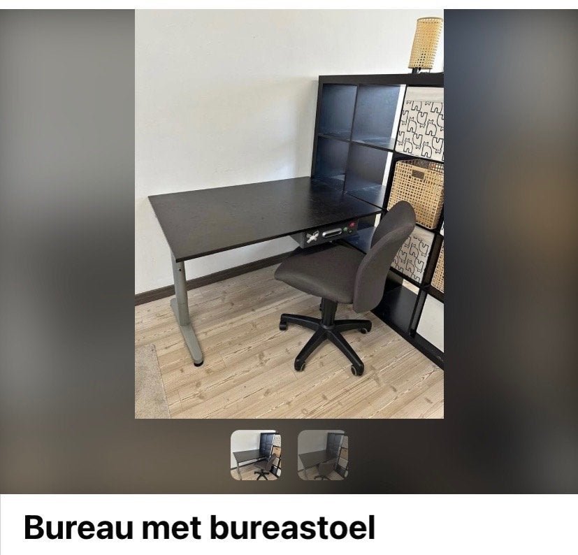 Bureau met bureaustoel, Huis en Inrichting, Ophalen, Gebruikt, Bureaustoel