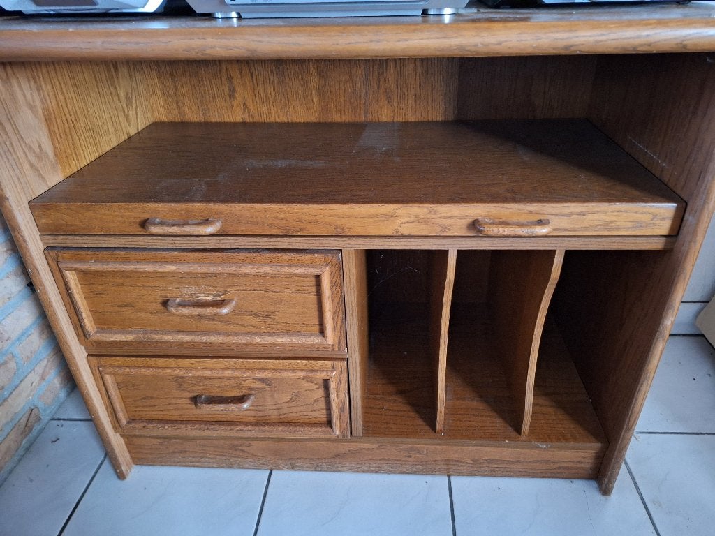 Meuble TV en chêne, Maison & Meubles, 25 à 50 cm, Moins de 100 cm, Comme neuf, Enlèvement