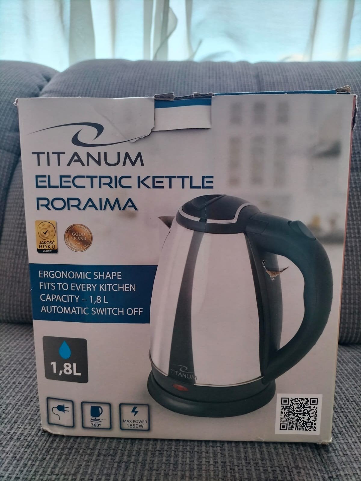 Bouilloire 1.8L, 1 à 2 litres, Enlèvement ou Envoi, Neuf, Sans fil