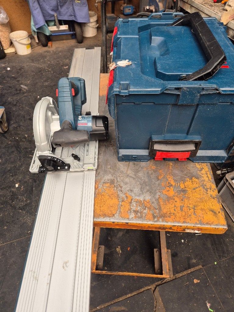 Bosch GKS 18V-57 G 18V Li-Ion Accu cirkelzaag body in L-Boxx, Ophalen, Zo goed als nieuw