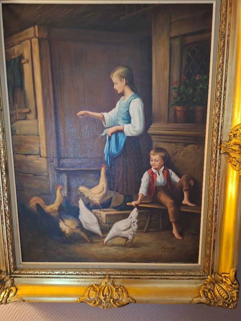 Schilderij, Doek, Olieverf, Klassiek, Overige onderwerpen