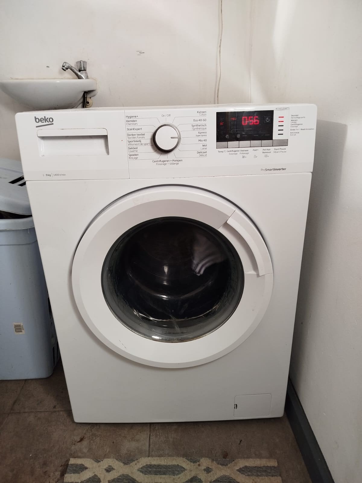 Beko lave-linge en bon état, 1600 tours ou plus, Enlèvement, Utilisé, 95 cm ou plus