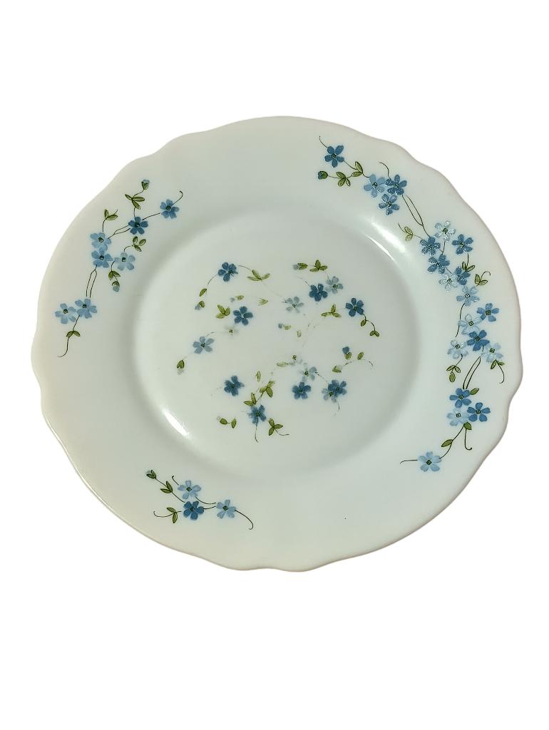 1 assiette Arcopal myosotis 19,5cm vintage année 80-90, Enlèvement
