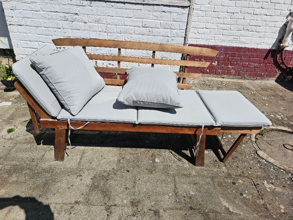 Méridienne de jardin avec coussins, Enlèvement, Utilisé
