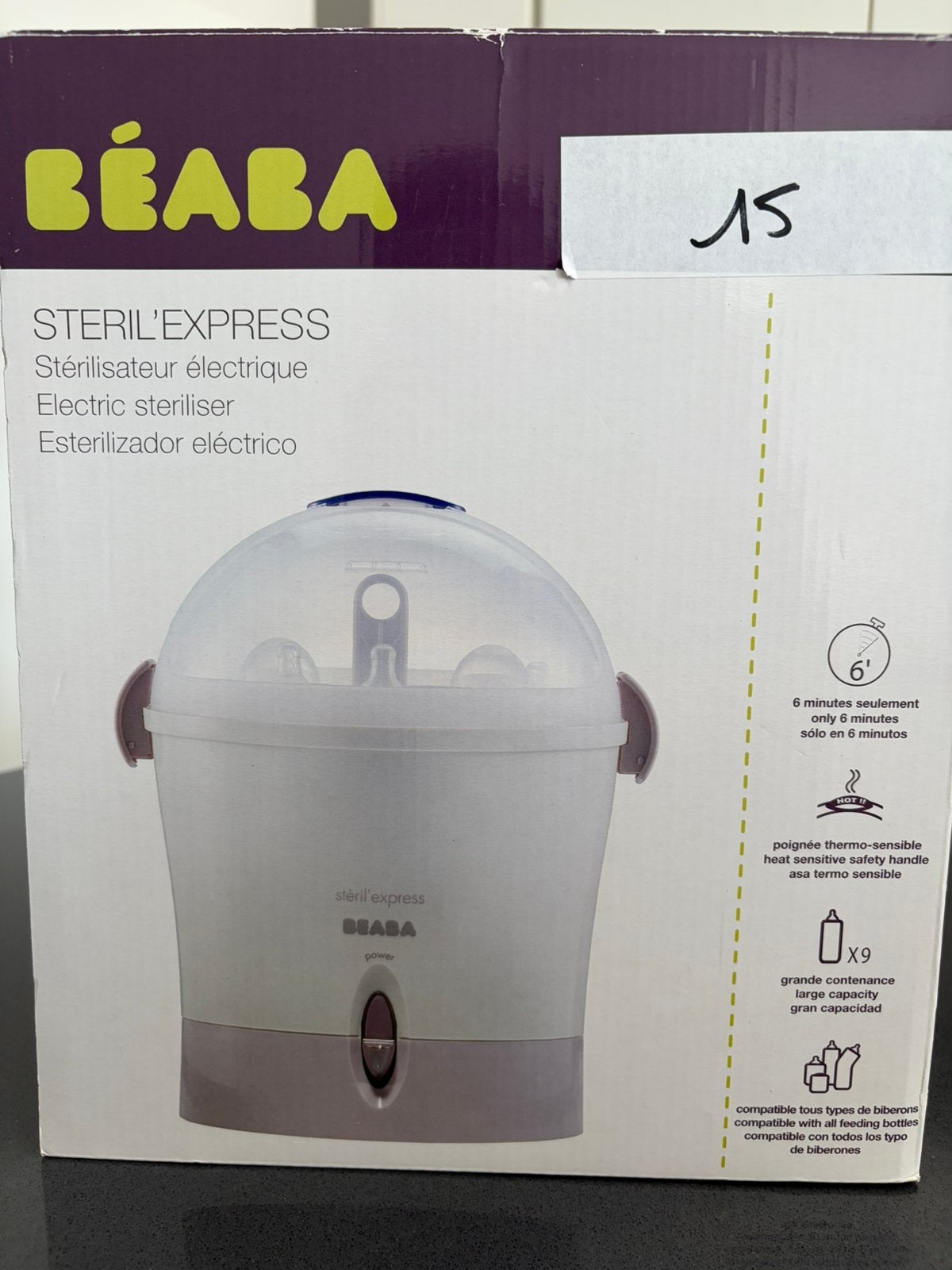 Sterilisator béaba, Ophalen, Zo goed als nieuw, Sterilisator, Overige merken
