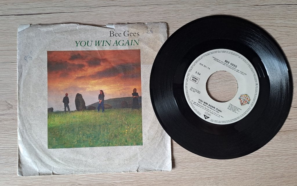 Bee Gees - You Win Again, Gebruikt, Originele persing, 7 inch, Ophalen of Verzenden