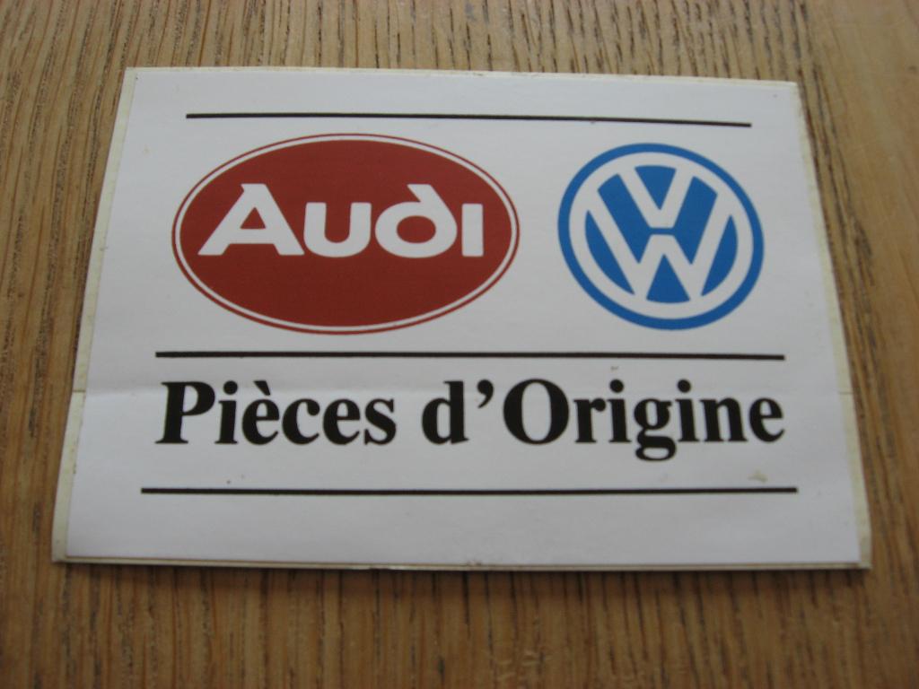 Audi VW Pieces d' Origine Vintage Sticker, Ophalen of Verzenden, Nieuw, Auto of Motor