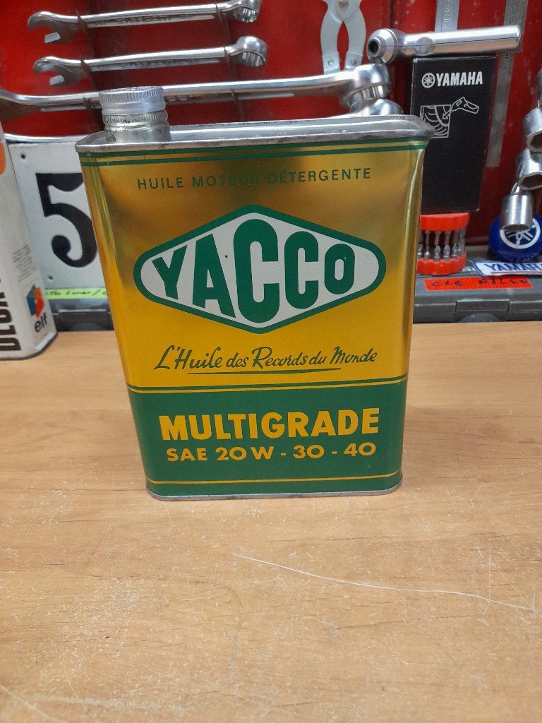 ancien bidon huile vide yacco multigrade sae 20w30 40, Envoi, Utilisé, Autres types