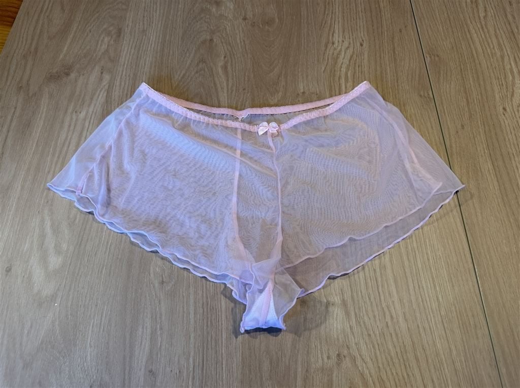 Vintage Transparante Slip Lichtroze - Retro Lingerie, Kleding | Dames, Ondergoed en Lingerie, Ophalen of Verzenden, Slip