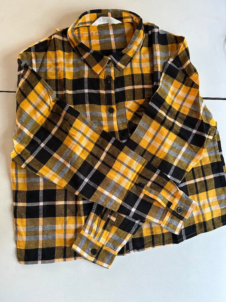 Flanellen HEMD - maat 158 - meisje, Meisje, H&M, Overhemd of Blouse, Ophalen of Verzenden