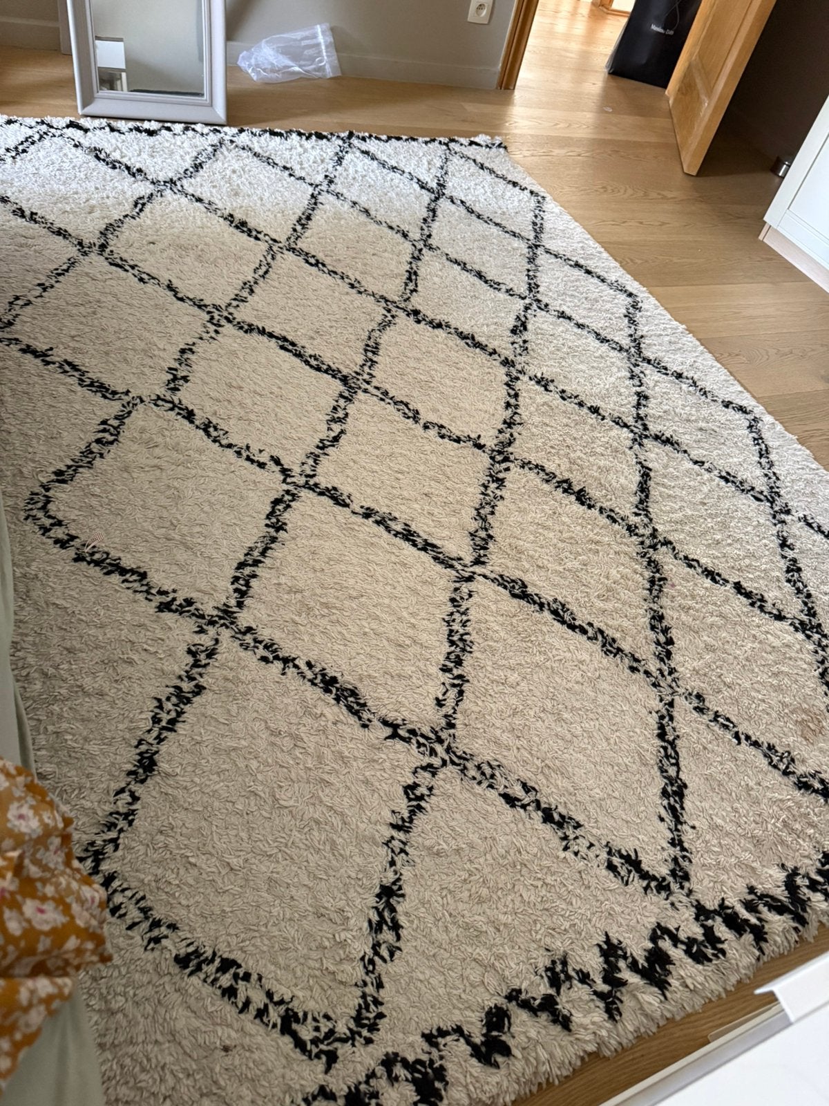 Tapijt, Maison & Meubles, 200 cm ou plus, Enlèvement, Utilisé, Noir