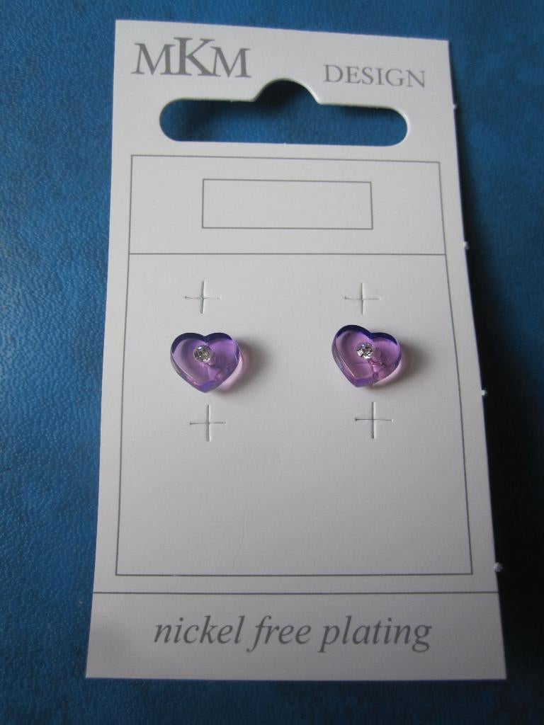 Boucles d'oreilles en forme de cœur rose (neuves), Bijoux, Sacs & Beauté, Boucles d'oreilles, Enlèvement ou Envoi, Rose, Autres matériaux