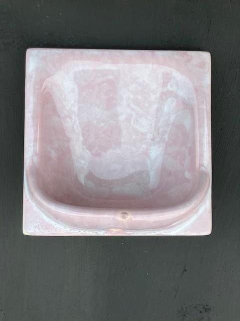 VINTAGE ZEEPBAKJE ART DECO GILLIOT HEMIKSE. INBOUW., Ophalen of Verzenden, Zo goed als nieuw, Roze, Overige typen