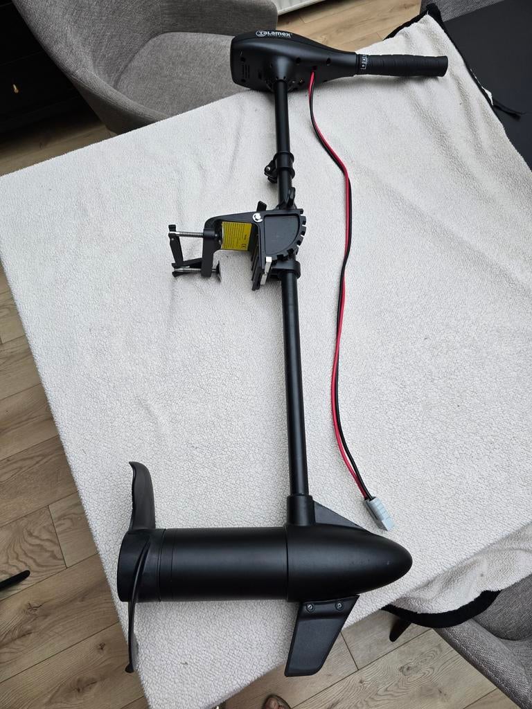 Talamex TM58 elektrische buitenboordmotor incl. toebehoren, Ophalen, Elektrisch, Zo goed als nieuw, Buitenboordmotor