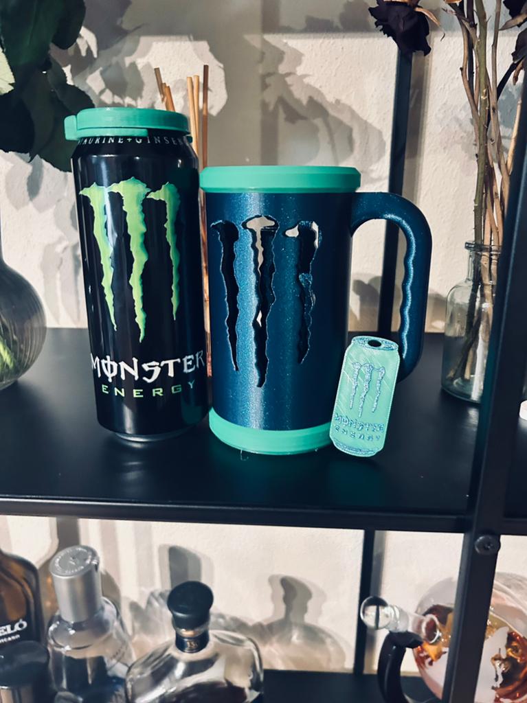 Gepersonaliseerde Monster beker + deksel + opener, Verzamelen, Ophalen of Verzenden, Zo goed als nieuw