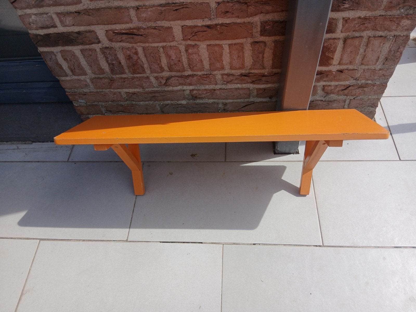 Etagere orange en bois 80 cm, Orange, Bois